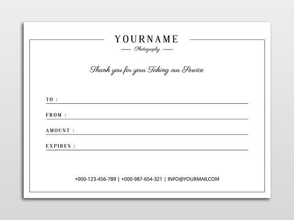 Gift Card Photo Marketing Template in Card Templates - product preview 3
