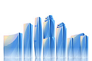 City skyscrapers backgrounds.