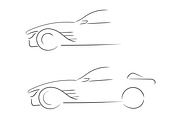 Sport car outlines
