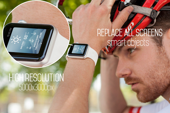 10 Cycling Apple Watch Mockups in Mobile & Web Mockups - product preview 1