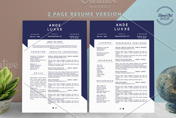 Ande Luxxe Resume MS Word Apple Page in Resume Templates - product preview 1