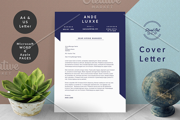 Ande Luxxe Resume MS Word Apple Page in Resume Templates - product preview 2
