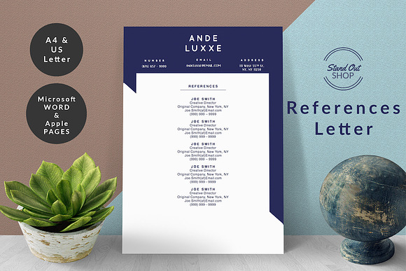 Ande Luxxe Resume MS Word Apple Page in Resume Templates - product preview 4