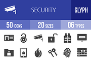 50 Security Glyph Icons