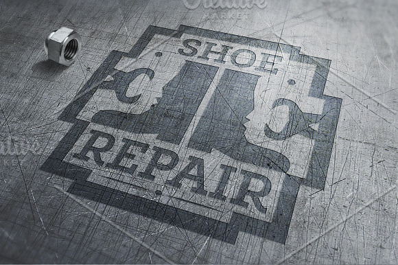 Set of shoes repair shoemaker labels in Graphics - product preview 2