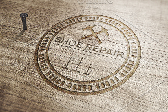 Set of shoes repair shoemaker labels in Graphics - product preview 5