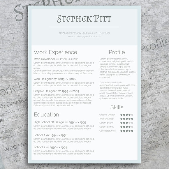 Word Resume with Cover Letter in Letter Templates - product preview 2