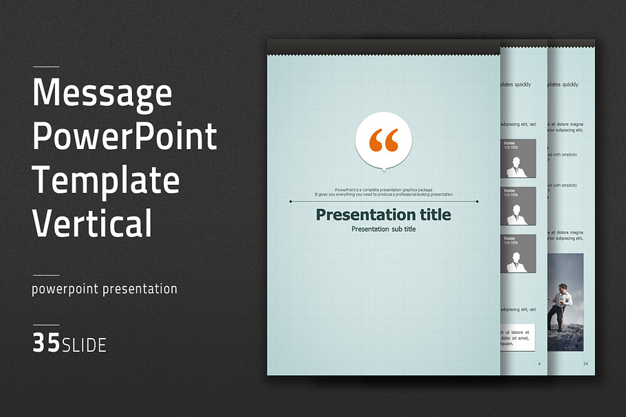 Message PPT Template Vertical in PowerPoint Templates - product preview 8