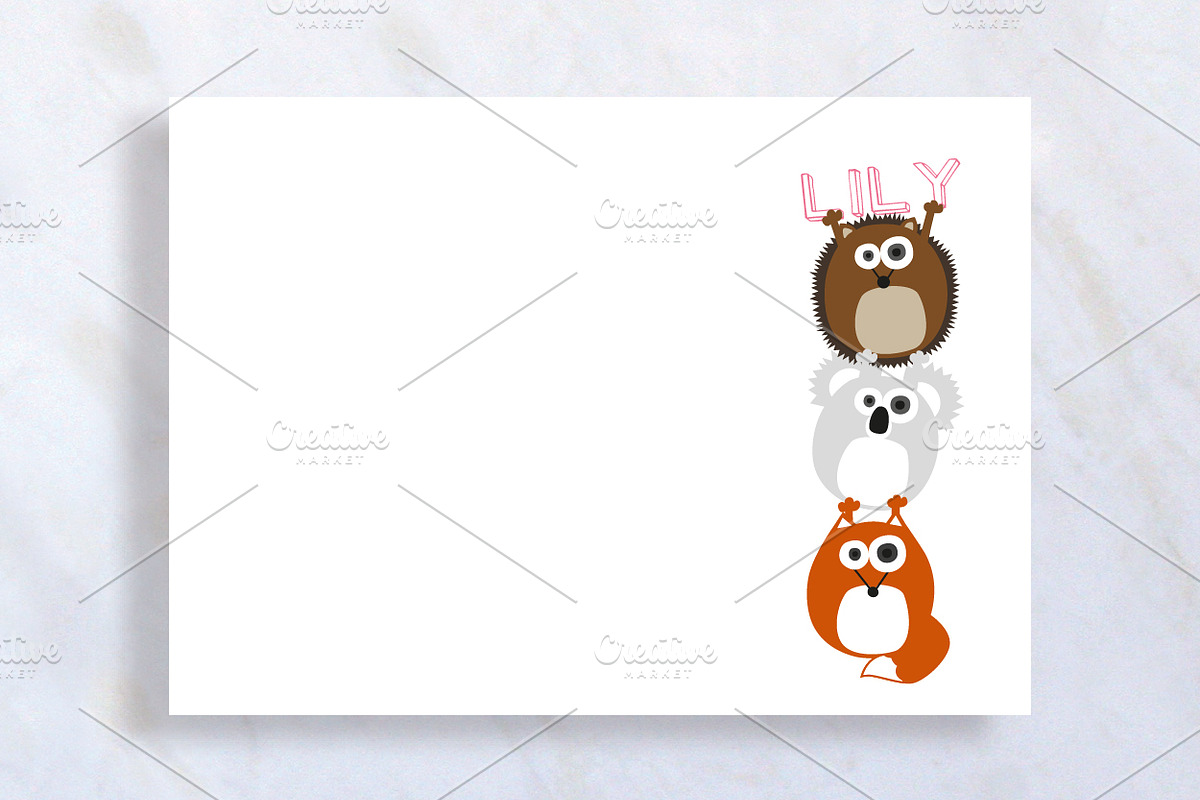 Cute Personal Baby Stationary Card in Card Templates - product preview 8