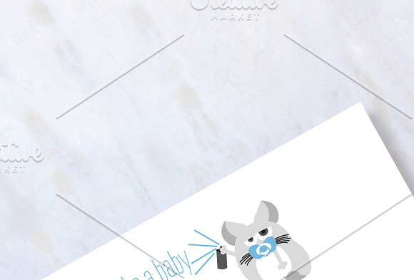 Cool Baby Chinchilla Stationary Card in Card Templates - product preview 1