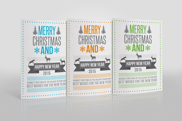 Christmas card typography design in Card Templates - product preview 4