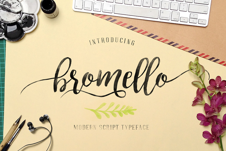 bromello typeface in Italic Fonts - product preview 8