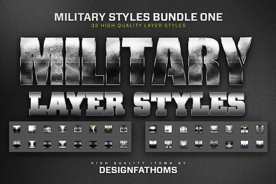 Military Styles Bundle 1 in Photoshop Layer Styles - product preview 8
