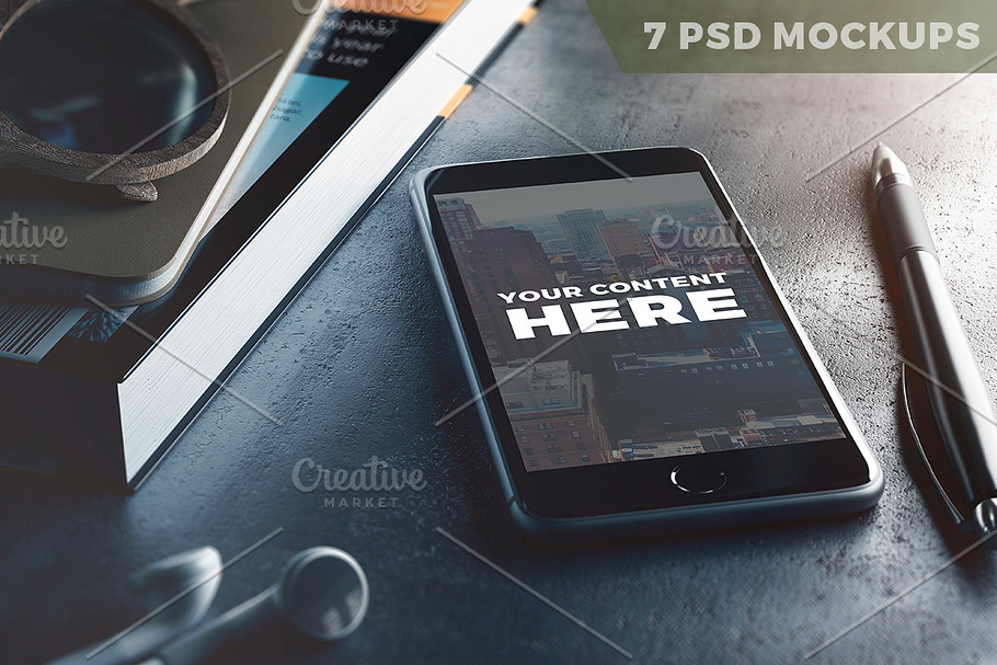 7 PSD Mock-ups in Mobile & Web Mockups - product preview 8