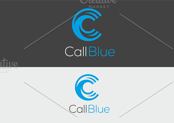 Call Blue Logo Template in Logo Templates - product preview 4