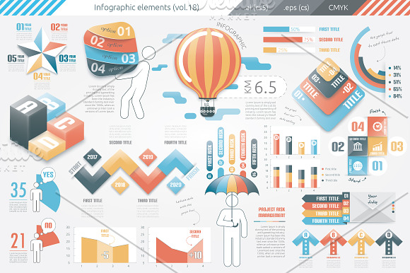 Infographic Elements Bundle in Presentation Templates - product preview 2