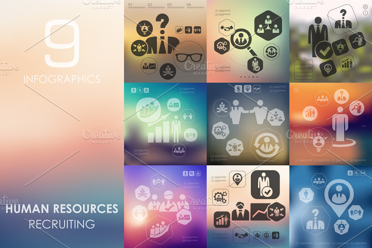9 human resources infographics in Presentation Templates - product preview 8