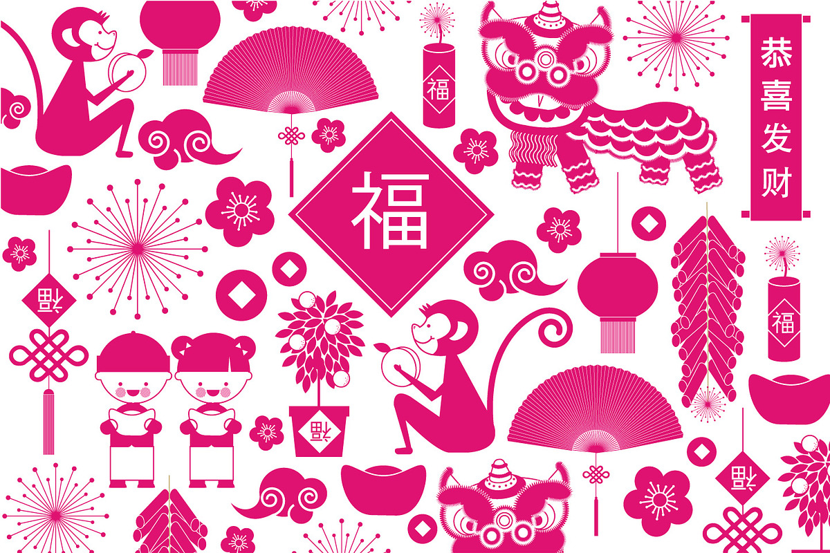 chinese new year element vector in Illustrations - product preview 8