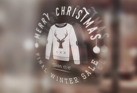 Set of vintage winter logos in Logo Templates - product preview 4