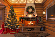 3D rendering New year interior