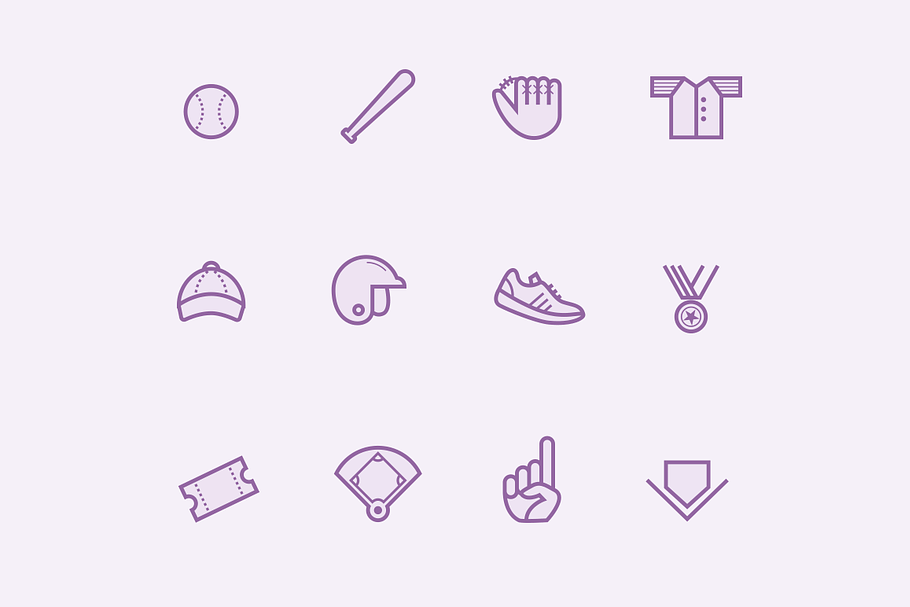 12 Baseball Icons in Graphics - product preview 8