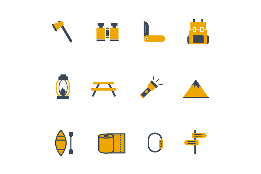 12 Camping Icons