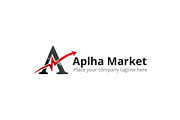 Alpha Market Logo Design Template
