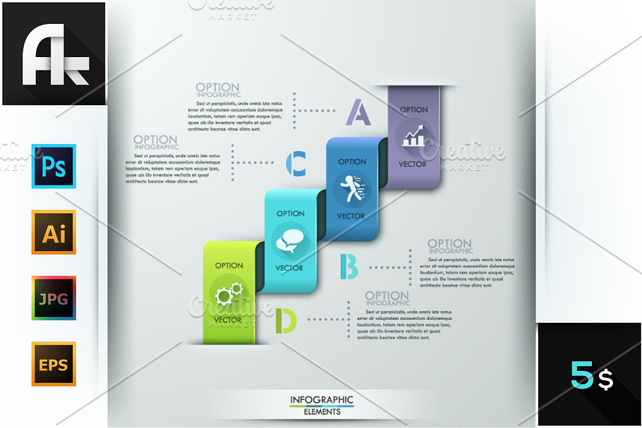 Modern Infographic Process Template in Presentation Templates - product preview 8
