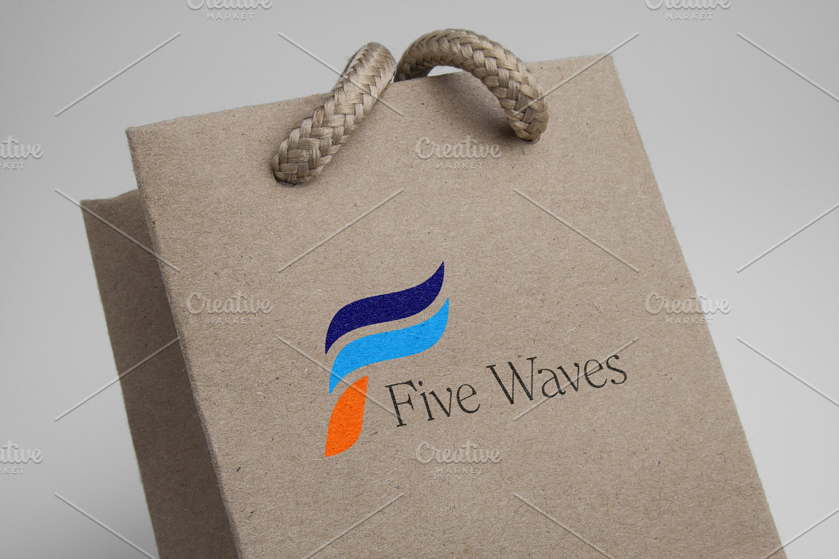 Five Waves Logo Template in Logo Templates - product preview 8