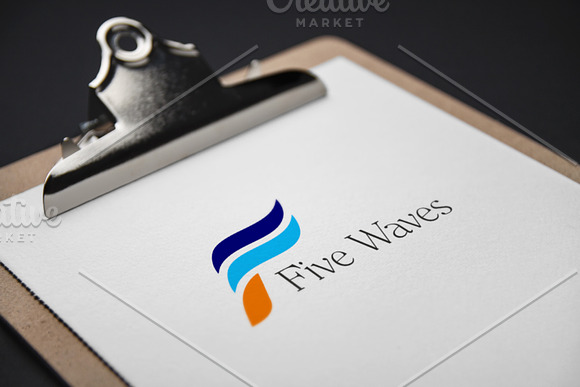 Five Waves Logo Template in Logo Templates - product preview 1