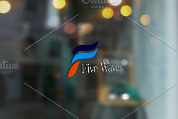 Five Waves Logo Template in Logo Templates - product preview 3