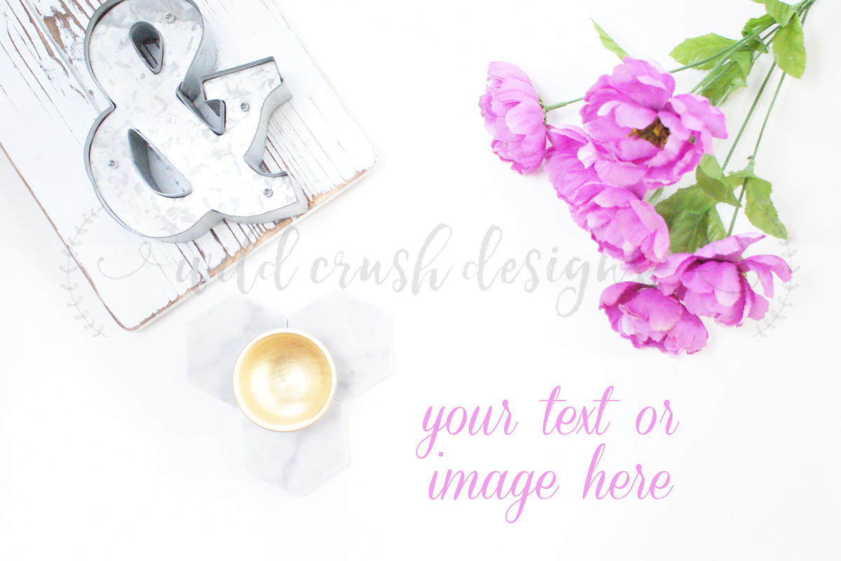 Floral Feminine Styled Mockup in Product Mockups - product preview 8