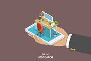 Online job searching concept