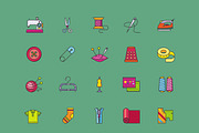 Set Icons of Creative Sewing