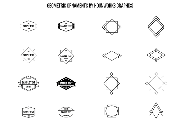 Geometric Ornaments Vector Pack in Objects - product preview 3