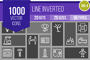1000 Line Inverted Icons (V4)