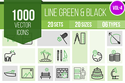 1000 Line Green & Black Icons (V4)