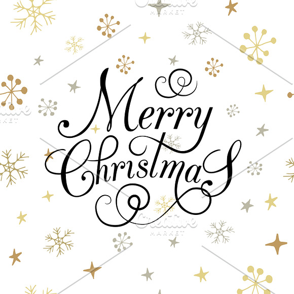 Merry Christmas Typography Card in Card Templates - product preview 1