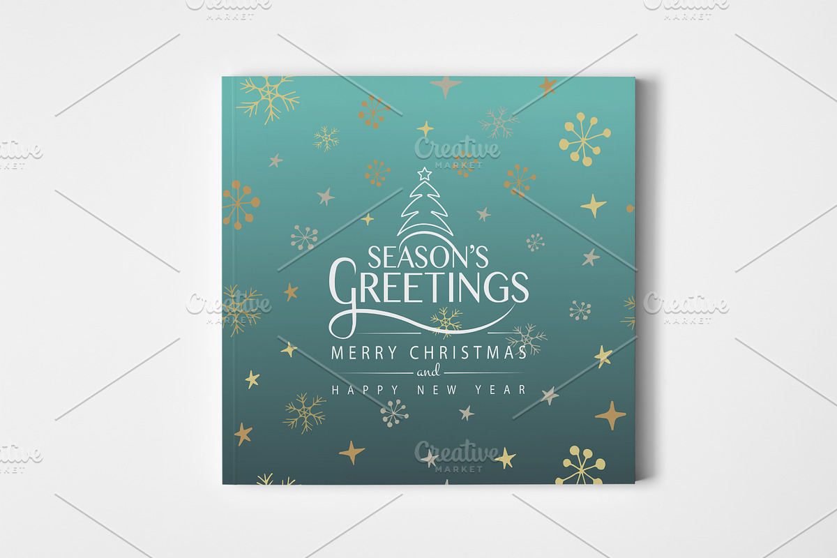 Season's Greetings Lettering in Card Templates - product preview 8