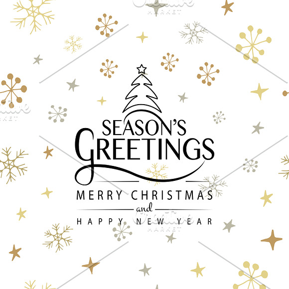 Season's Greetings Typography in Card Templates - product preview 1