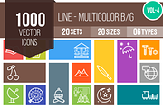 1000 Line Multicolor Icons (V4)