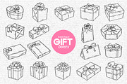 Gift boxes graphic set