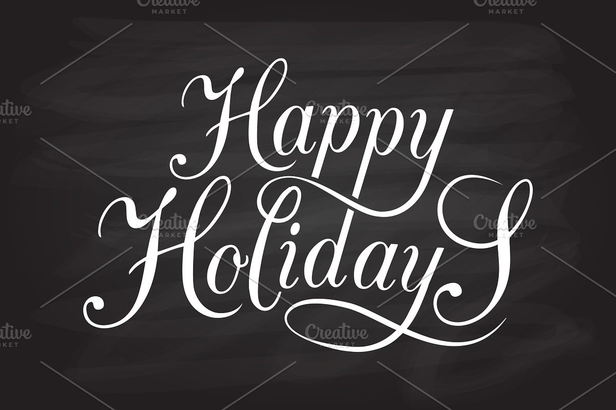 Happy Holidays Lettering in Card Templates - product preview 8