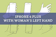 Woman's left hand with iPhone 6 Plus