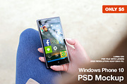Windows Phone 10 PSD Mockup