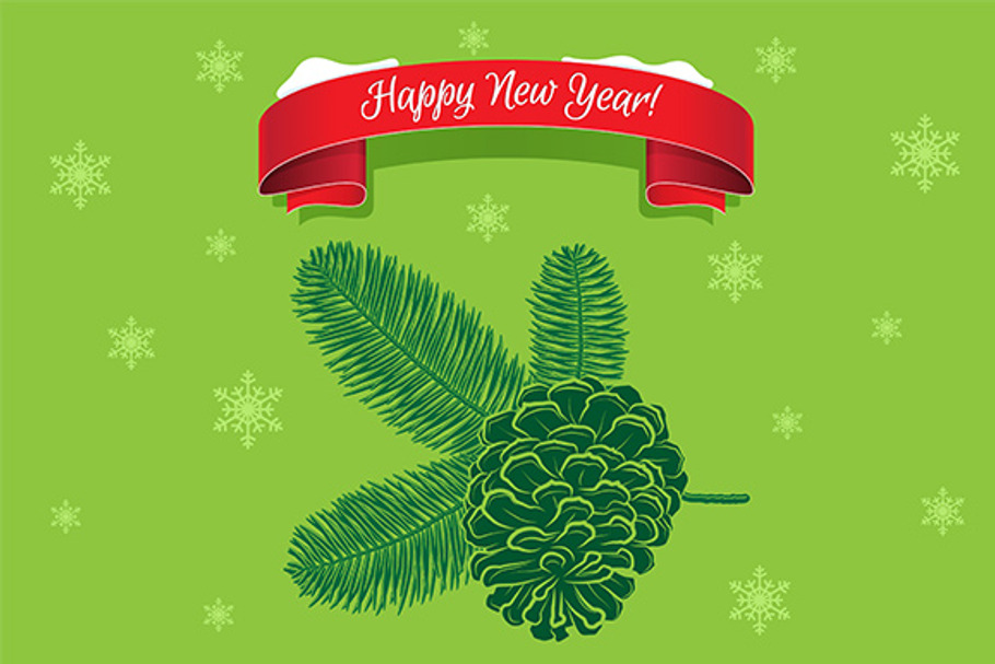 Christmas and New Year Pine Cones in Illustrations - product preview 8