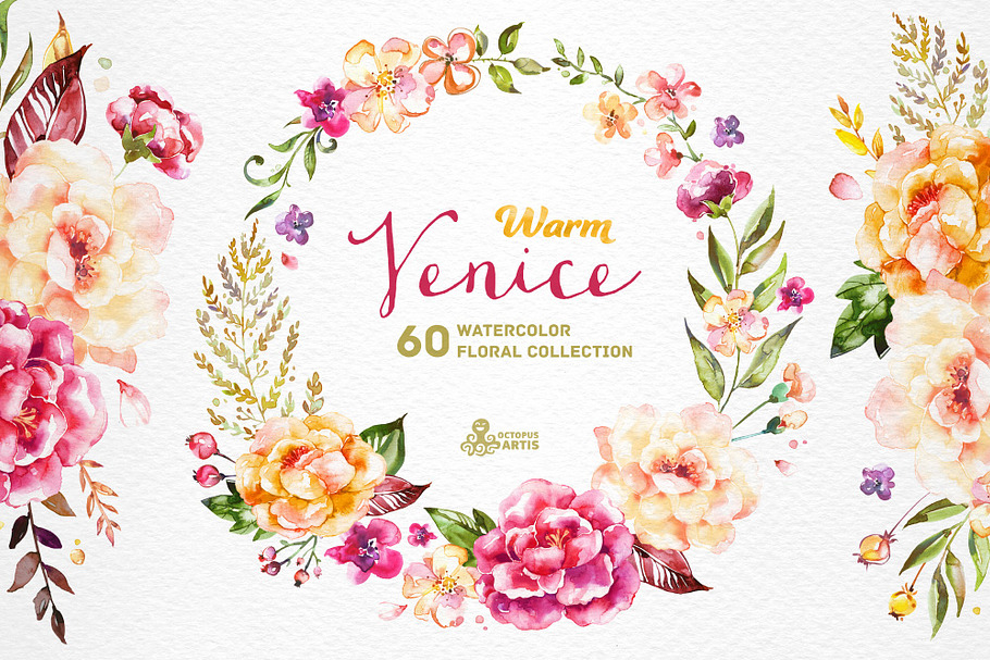 Warm Venice. Floral Collection in Illustrations - product preview 8