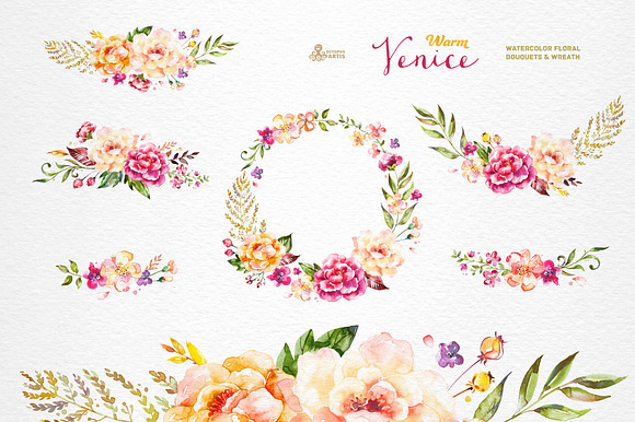 Warm Venice. Floral Collection in Illustrations - product preview 1