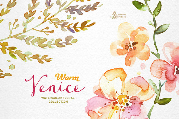 Warm Venice. Floral Collection in Illustrations - product preview 5