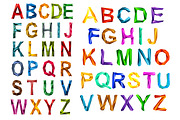 Colorful origami alphabet letters se